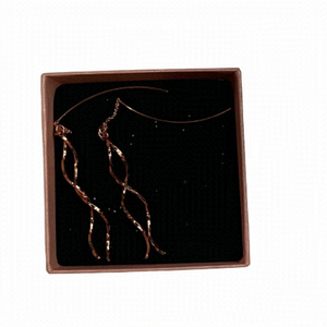 Rose gold, dangling earrings